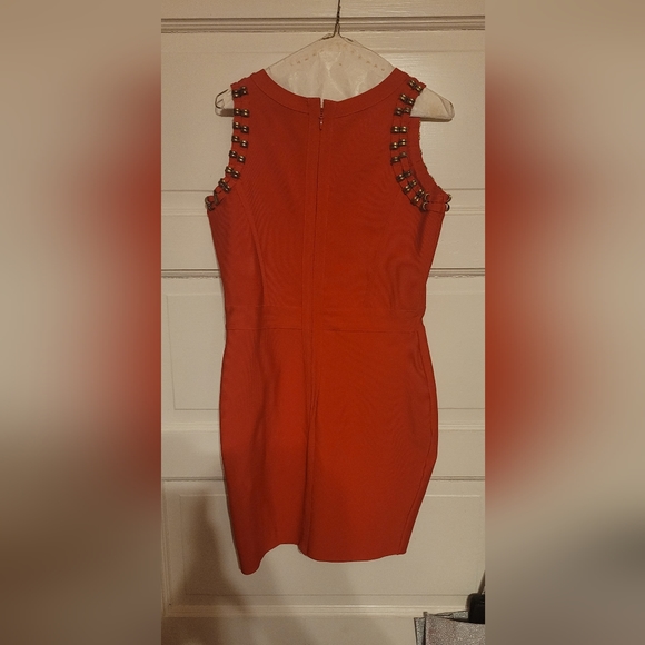 NWT Red Bodycon Dress with Gold Hardware - XL - Picture 2 of 6